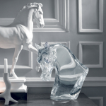 Статуэтка "Голова лошади" прозрачная Lalique