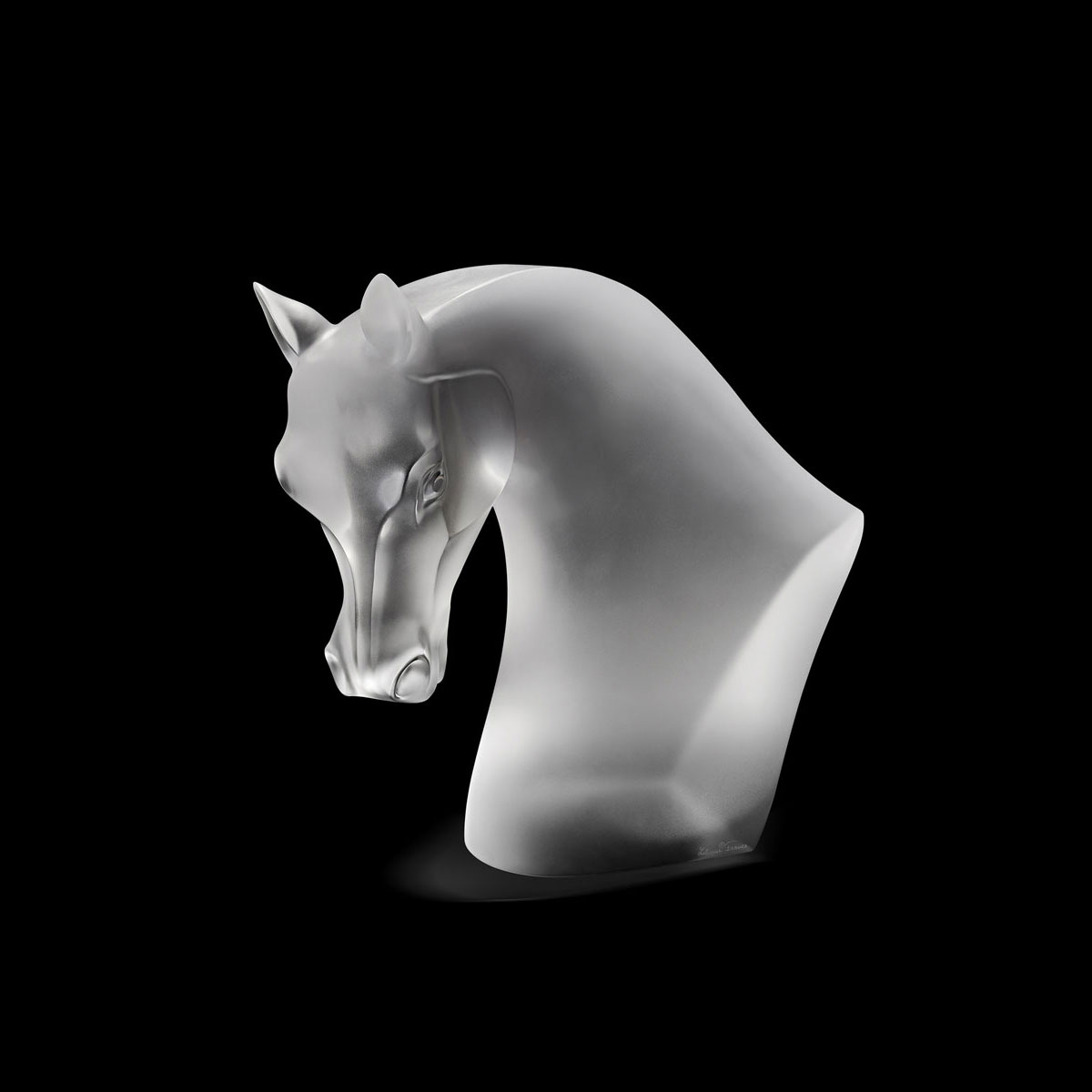 Статуэтка "Голова лошади" сатин Lalique