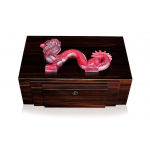 Шкатулка для украшений "Dragon" красный Lalique