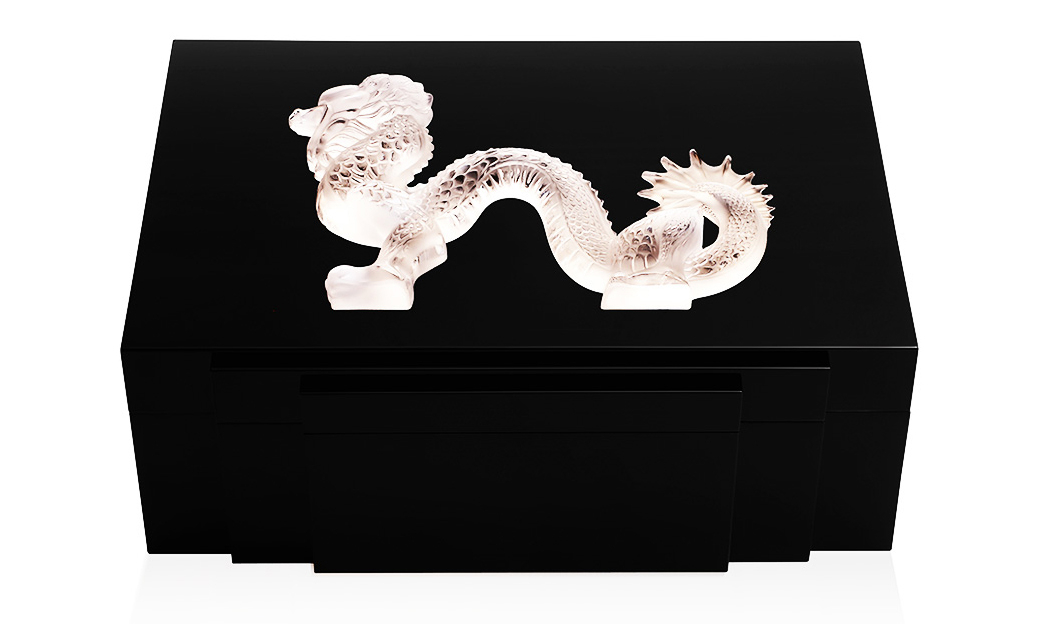 Шкатулка для украшений "Dragon" прозрачный Lalique