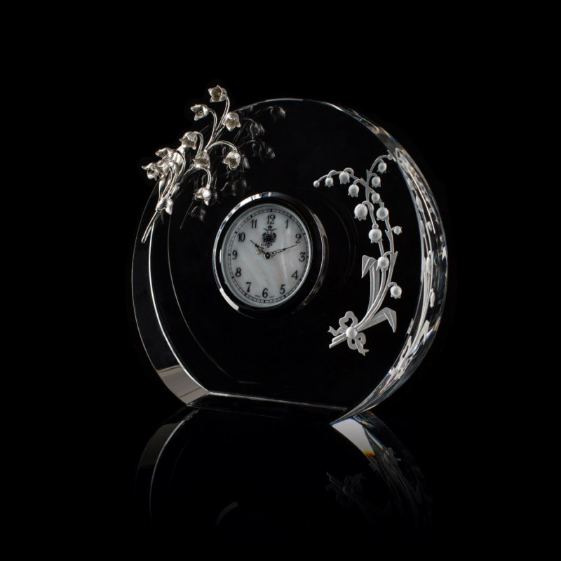 Часы "Ландыш" хрустальные Tsar Faberge