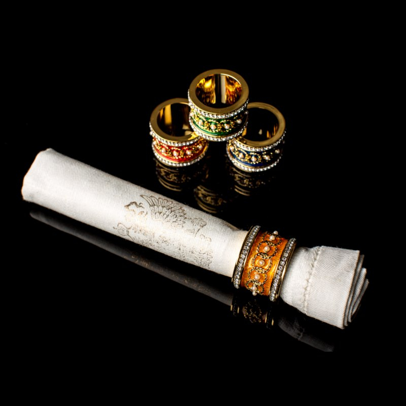 Набор из 4-х колец для салфеток "Laurel" Faberge