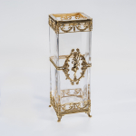 Ваза для цветов квадратная хрустальная с позолотой "Square" Tsar FABERGE