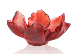 Ваза для фруктов "Tulipe" красная Daum