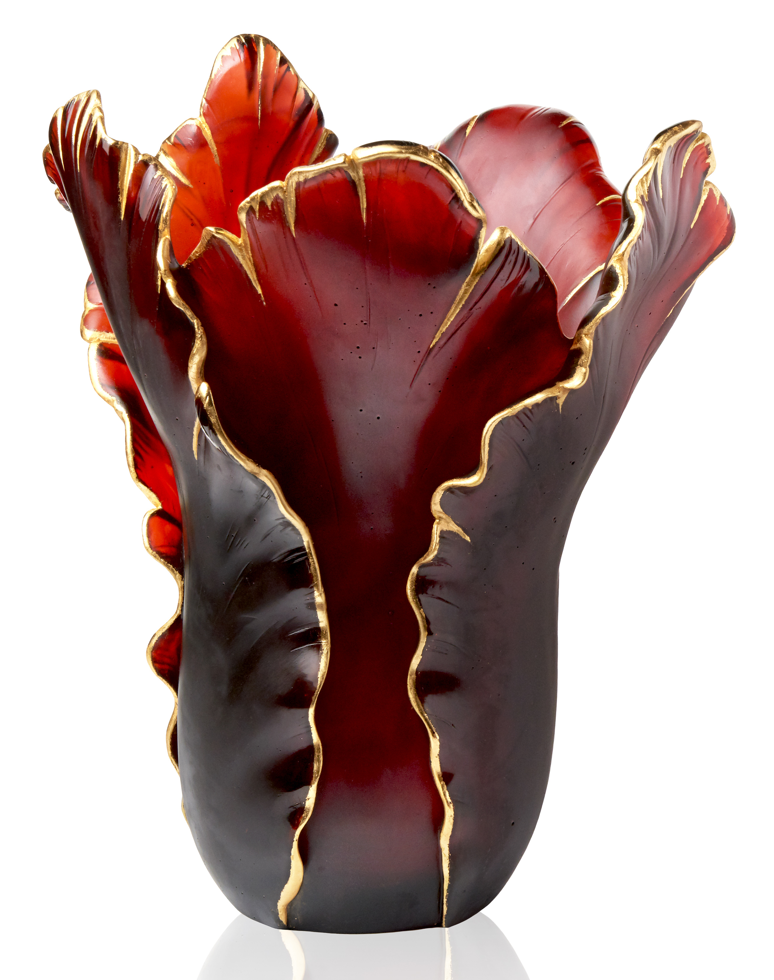 Ваза для цветов "Red & Gold Magnum" Daum (Лимитированная серия 25 экз.)