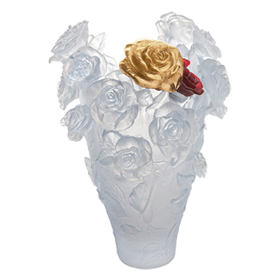 Ваза для цветов "Rose Passion Magnum" белый (h=53) Daum (Лимитированная серия 50 экз.)