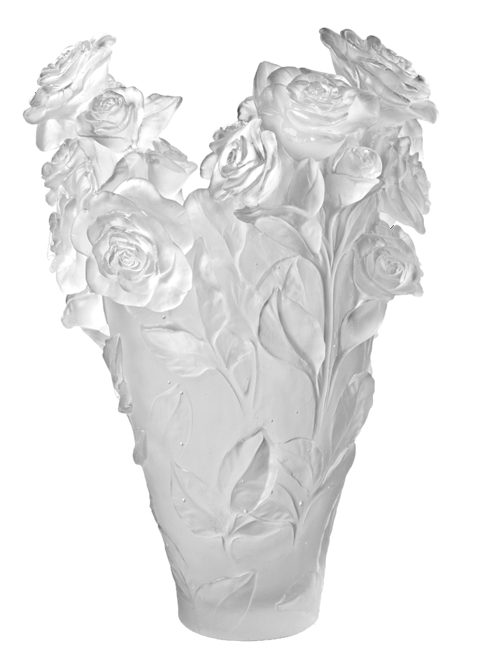 Ваза для цветов "Rose Passion Magnum" белый (h=53) Daum (Лимитированная серия 50 экз.)