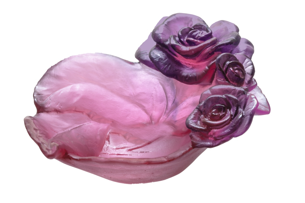 Вазочка для конфет "Rose Passion" красно-фиолетовая Daum