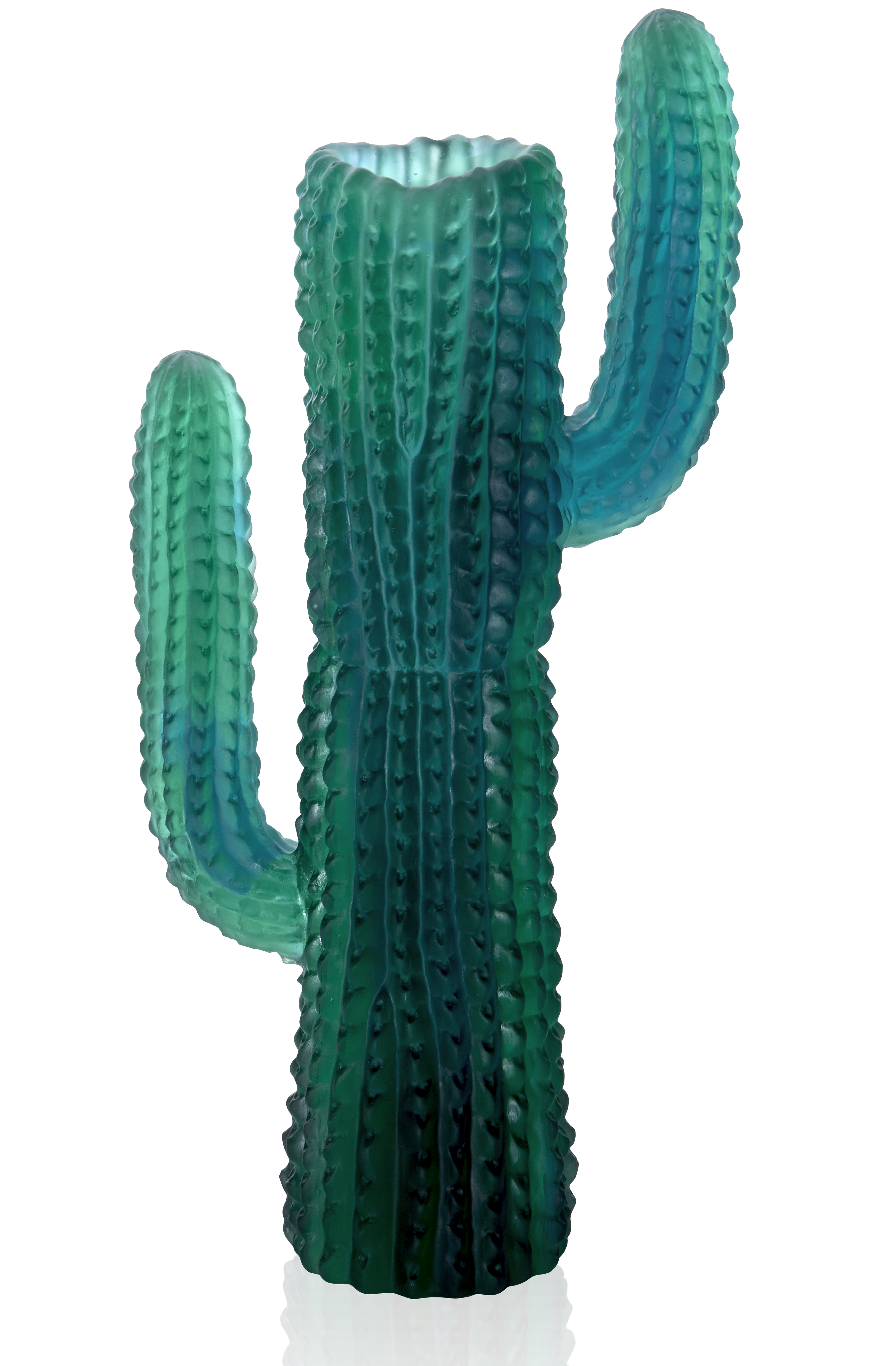 Ваза для цветов "Кактус" Jardin de Cactus зеленая (h=46) Daum