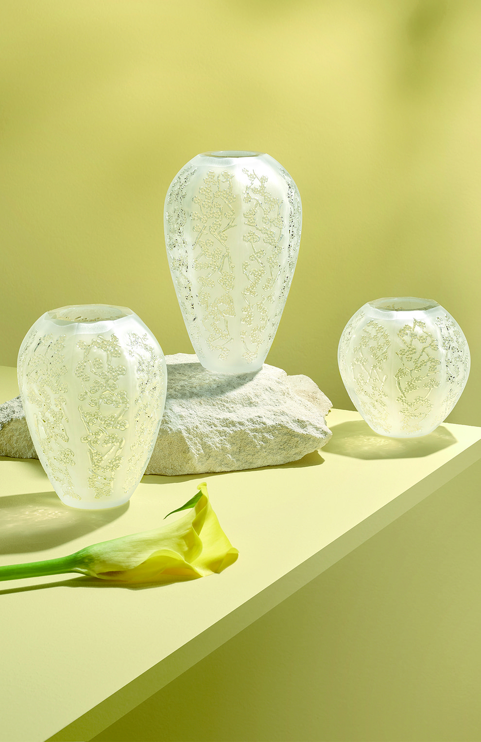 Ваза для цветов "Sakura" прозрачная H=17,5 Lalique