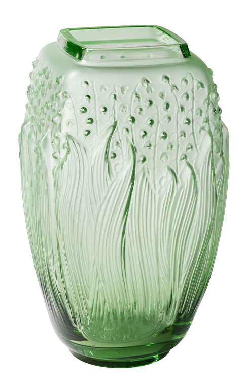 Ваза для цветов "Muguet" зелёная Lalique