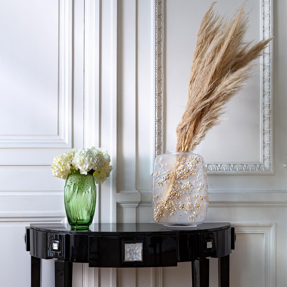 Ваза для цветов "Muguet" зелёная Lalique