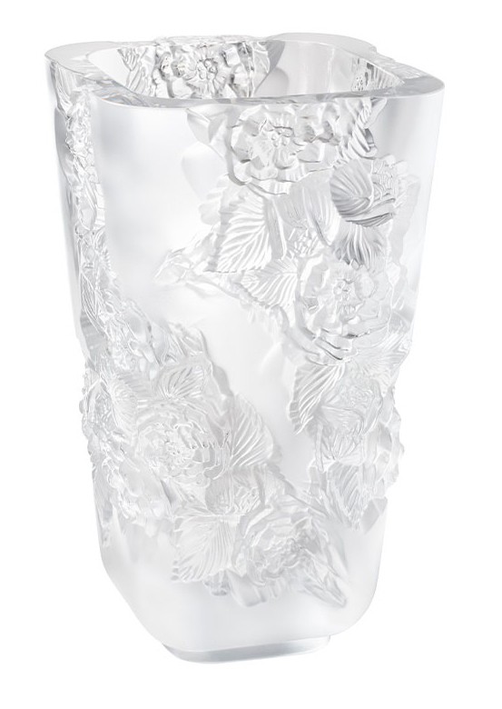 Ваза для цветов "Pivoines" прозрачная Lalique