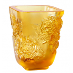 Ваза для цветов "Pivoines" янтарная Lalique