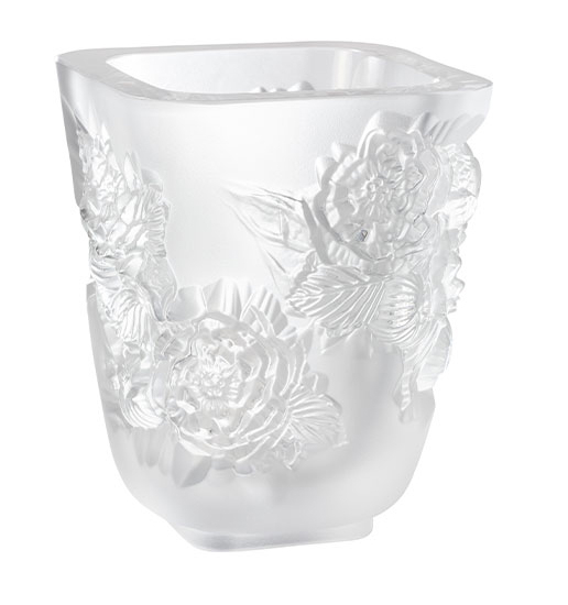 Ваза для цветов "Pivoines" прозрачная Lalique