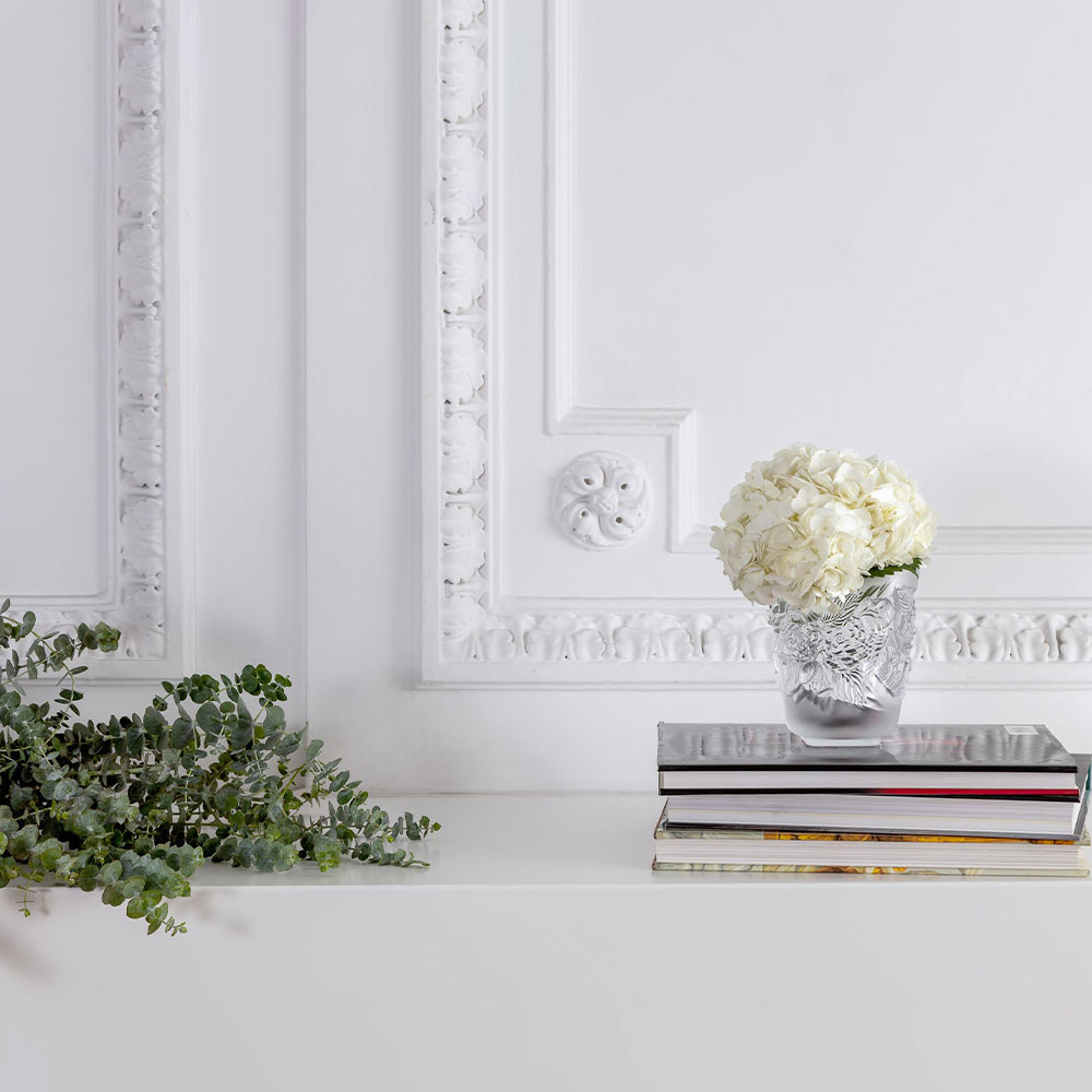 Ваза для цветов "Pivoines" прозрачная Lalique