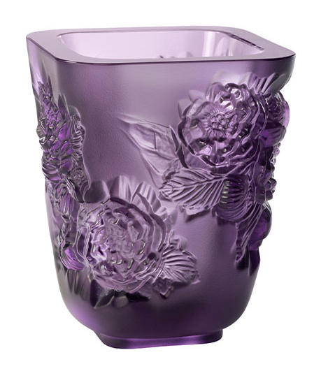 Ваза для цветов "Pivoines" фиолетовая Lalique