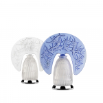 Лампа настольная синяя "Hirondelles" H=34,4 Lalique