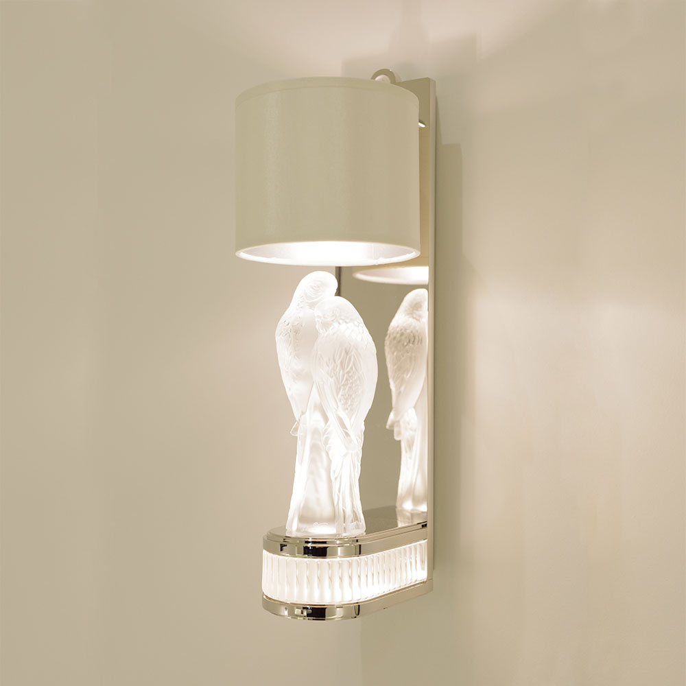Бра 2 попугая прозрачный "Signature" Lalique