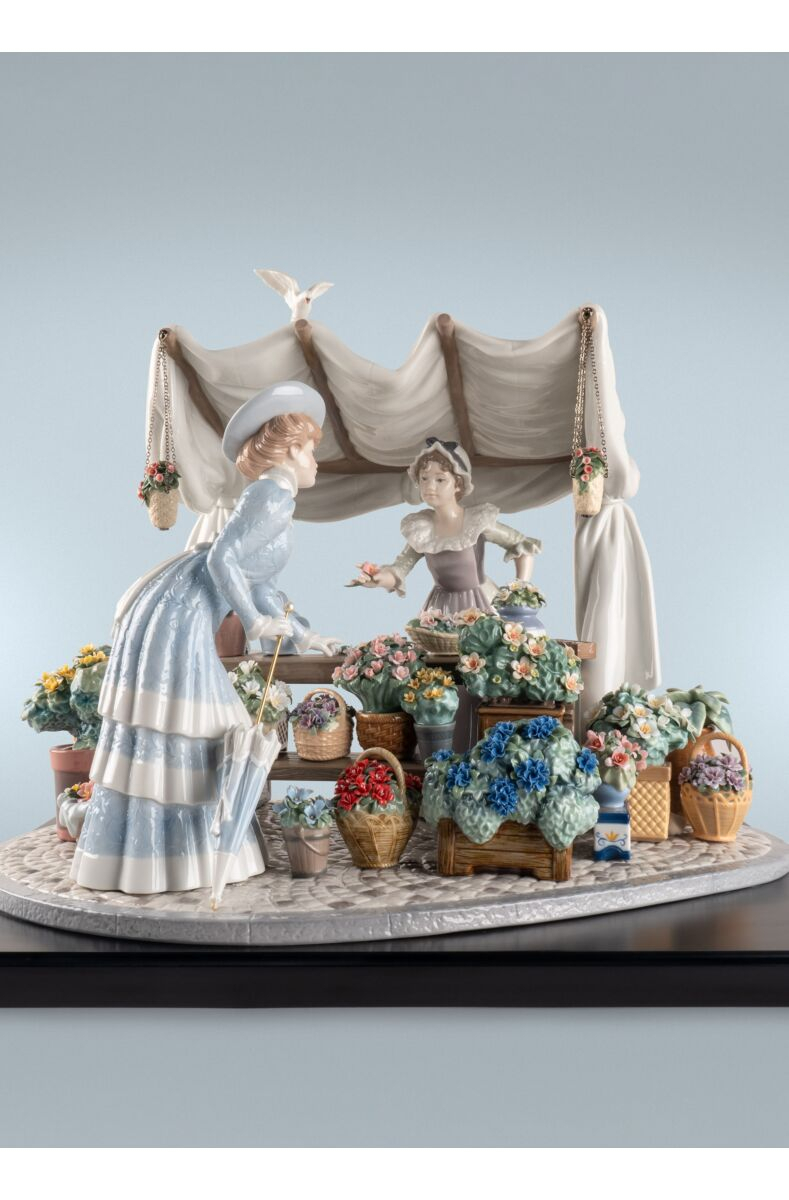 Статуэтка "Цветочный рынок" Lladro (Лимитированная серия 750 экз.)