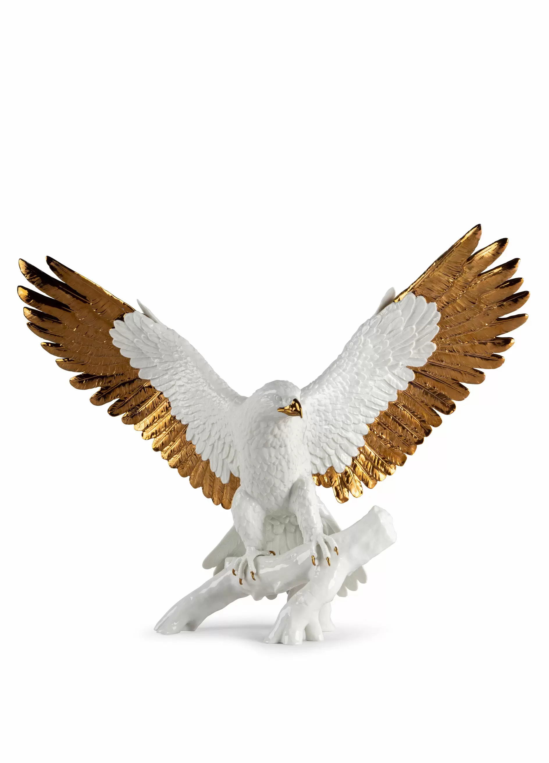 Статуэтка "Орёл" бело-золотой Lladro