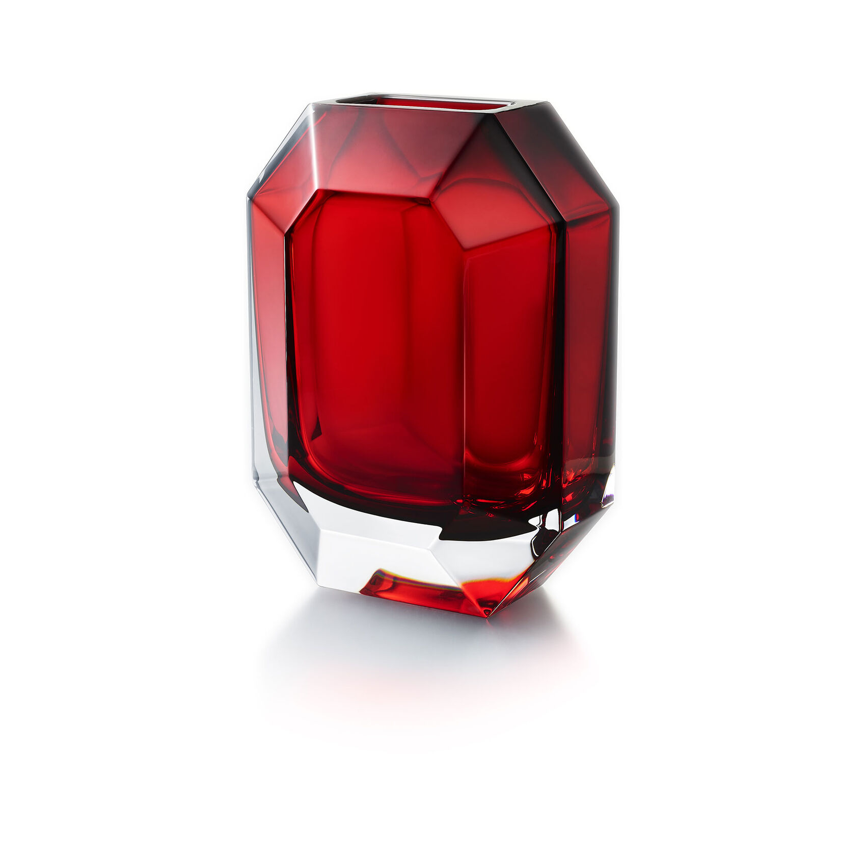 Ваза для цветов красная "OCTOGONE" Baccarat
