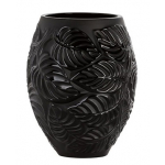 Ваза для цветов "Feuilles" чёрная Lalique