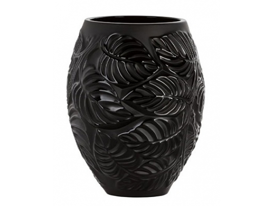 Ваза для цветов "Feuilles" чёрная Lalique