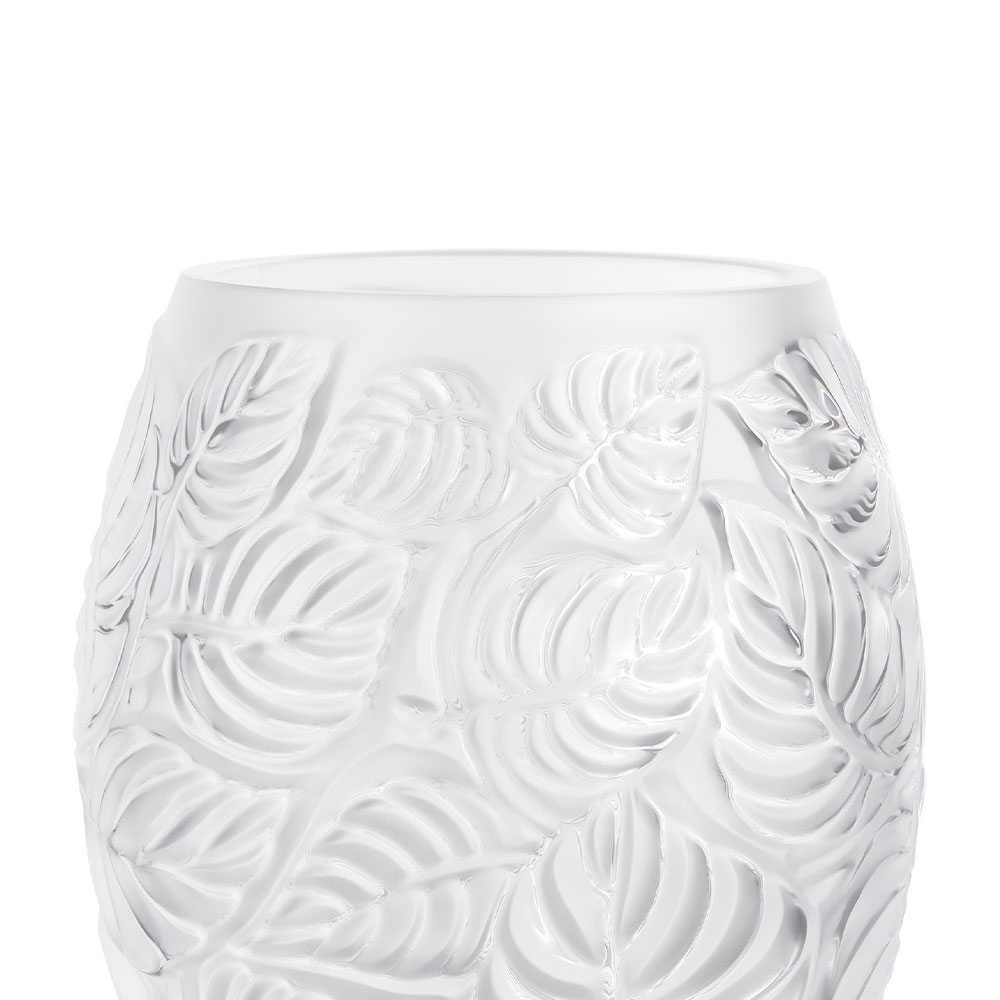 Ваза для цветов "Feuilles" прозрачная Lalique