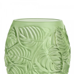 Ваза для цветов "Feuilles" зелёная Lalique