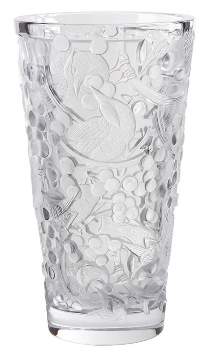 Ваза для цветов "Merles&Raisins" прозрачная Lalique