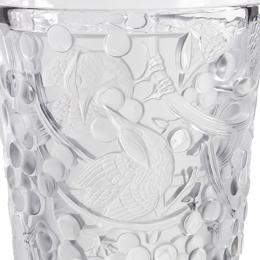 Ваза для цветов "Merles&Raisins" прозрачная Lalique