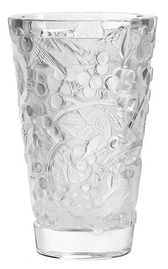 Ваза для цветов "Merles&Raisins" прозрачная Lalique