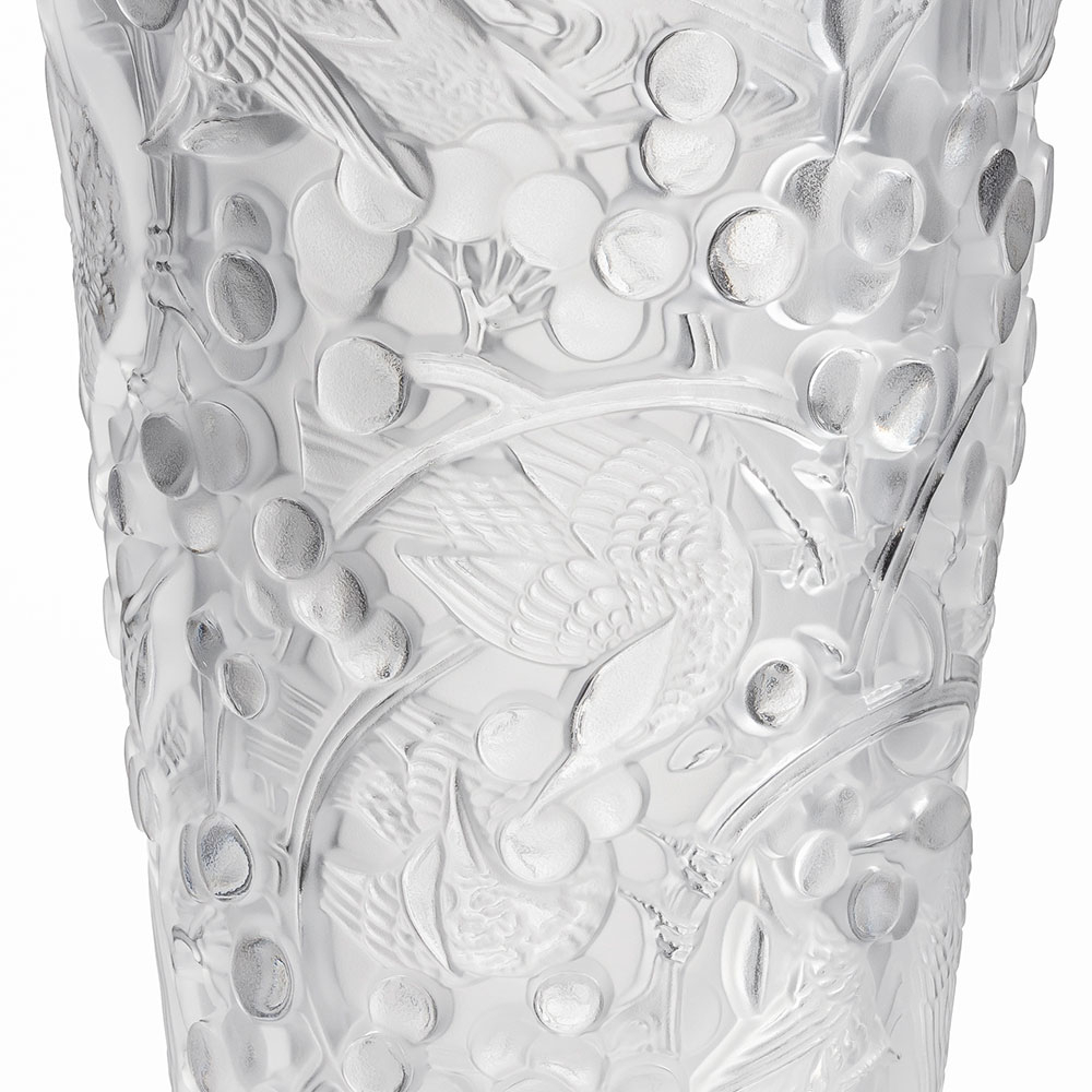 Ваза для цветов "Merles&Raisins" прозрачная Lalique