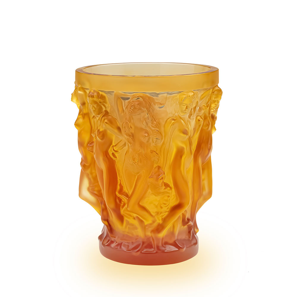 Ваза для цветов "SIRÈNES" янтарная Lalique (Лимитированная коллекция 999 экз.)